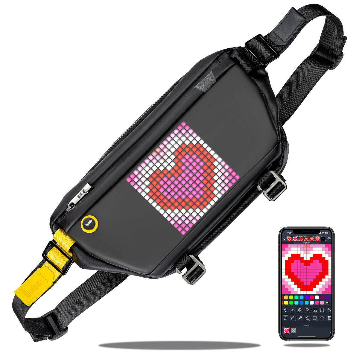 Divoom Pixoo with LED Display Crossbody SlingBag Divoom Pixoo with LED Display Crossbody SlingBag